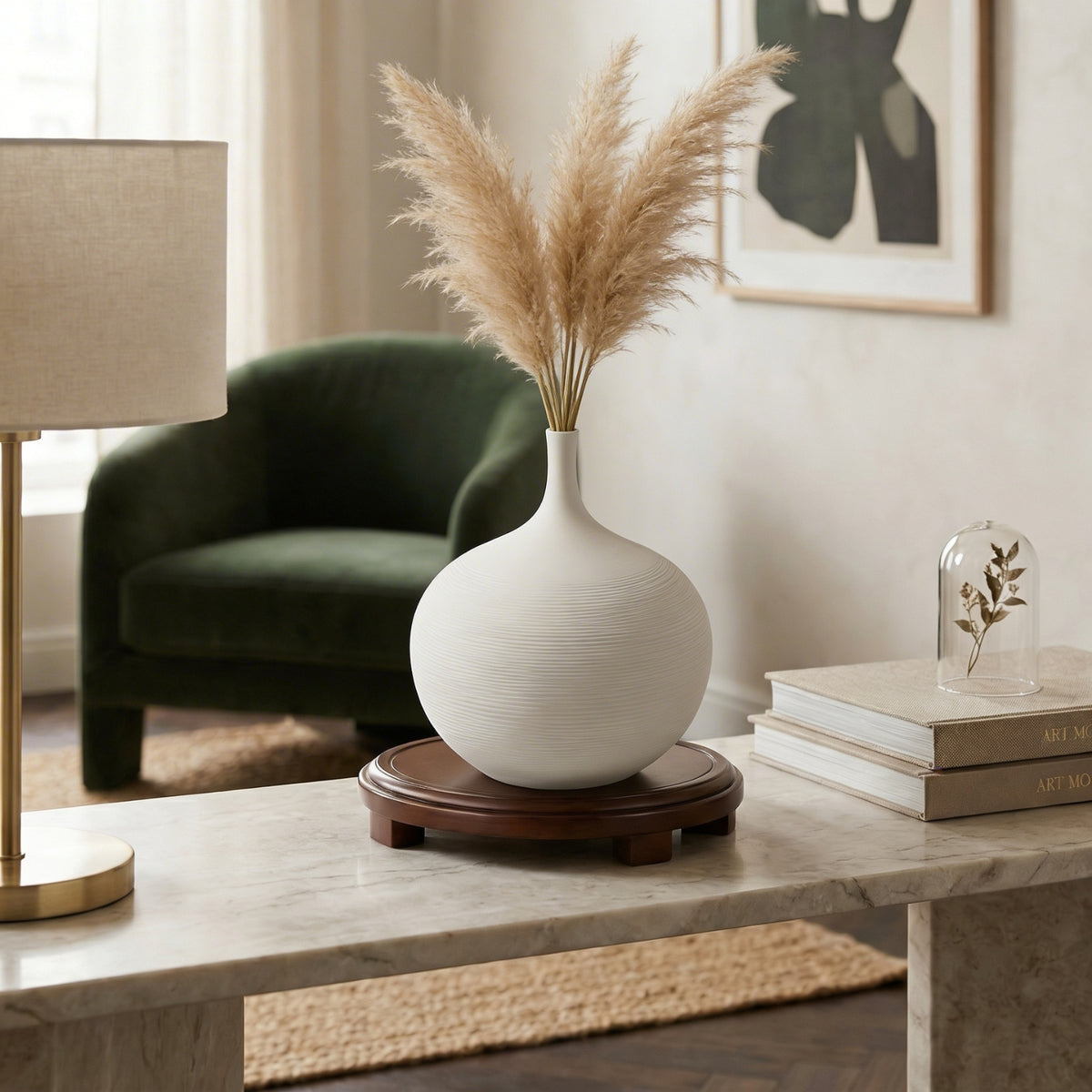 Vase blanc en céramique Art Zen