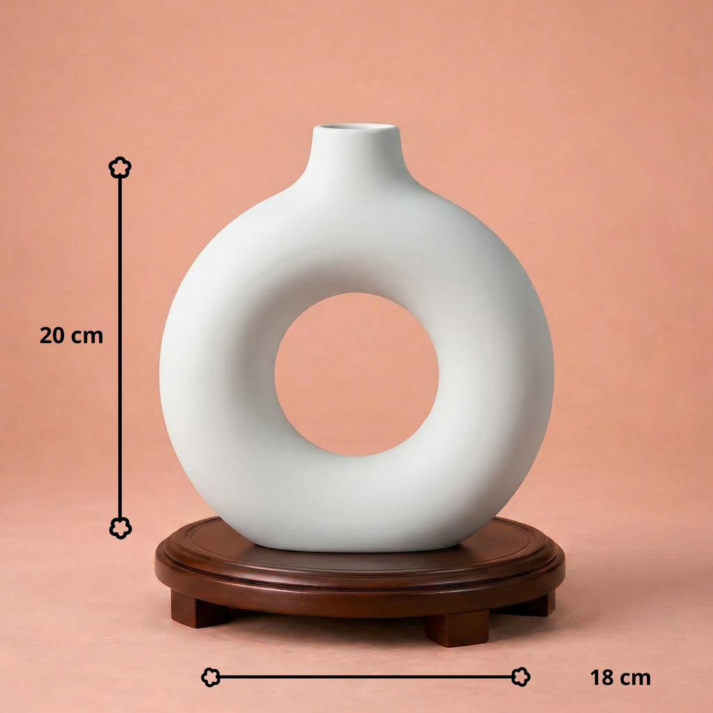 Petit vase déco de table blanc