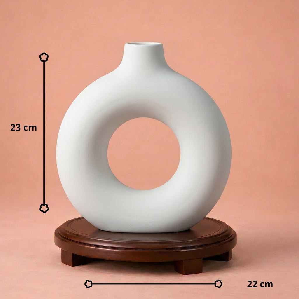 Petit vase déco de table blanc