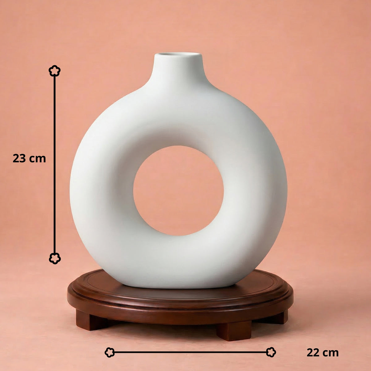 Petit vase déco de table blanc