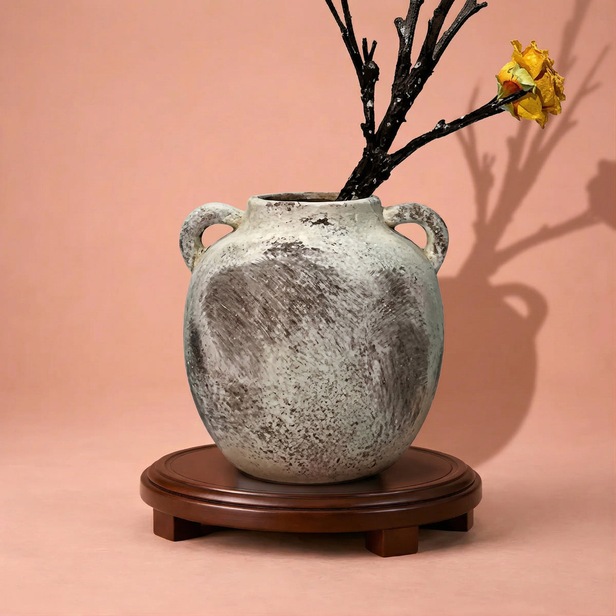 Petit vase en céramique rétro Wabi Sabi