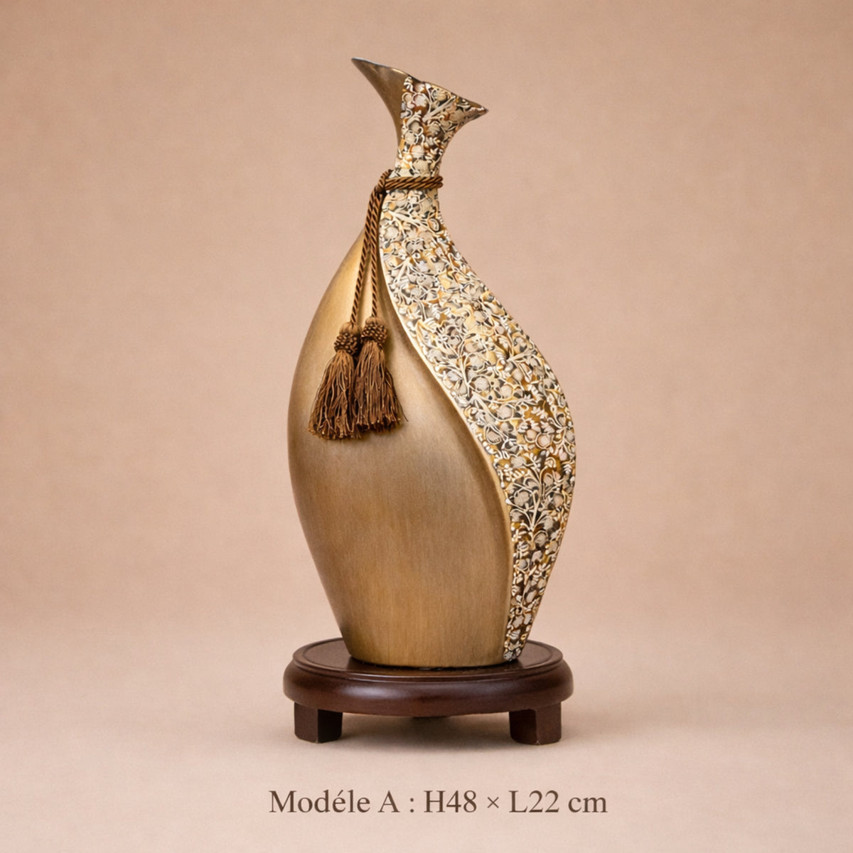 Vase céramique design doré