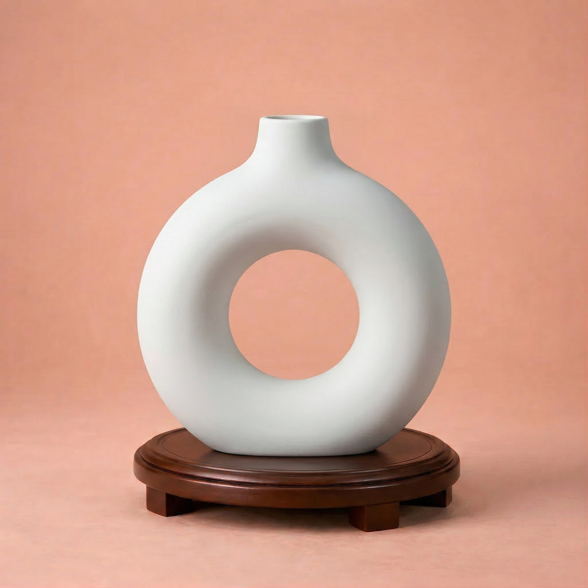 Petit vase déco de table blanc