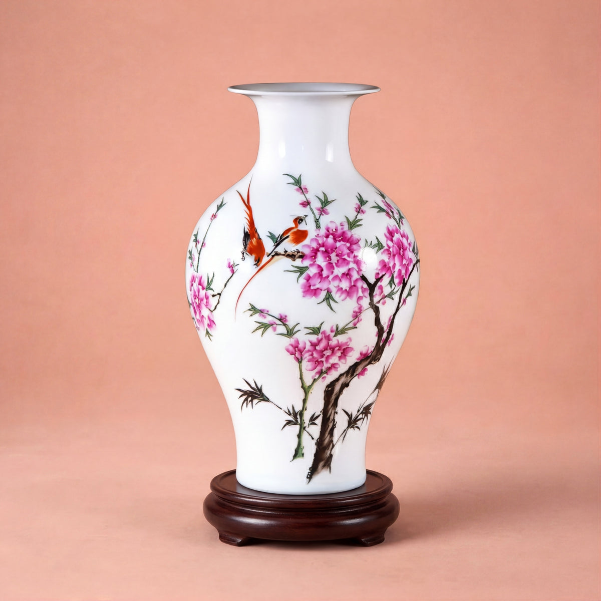 Vase chinois en porcelaine blanche