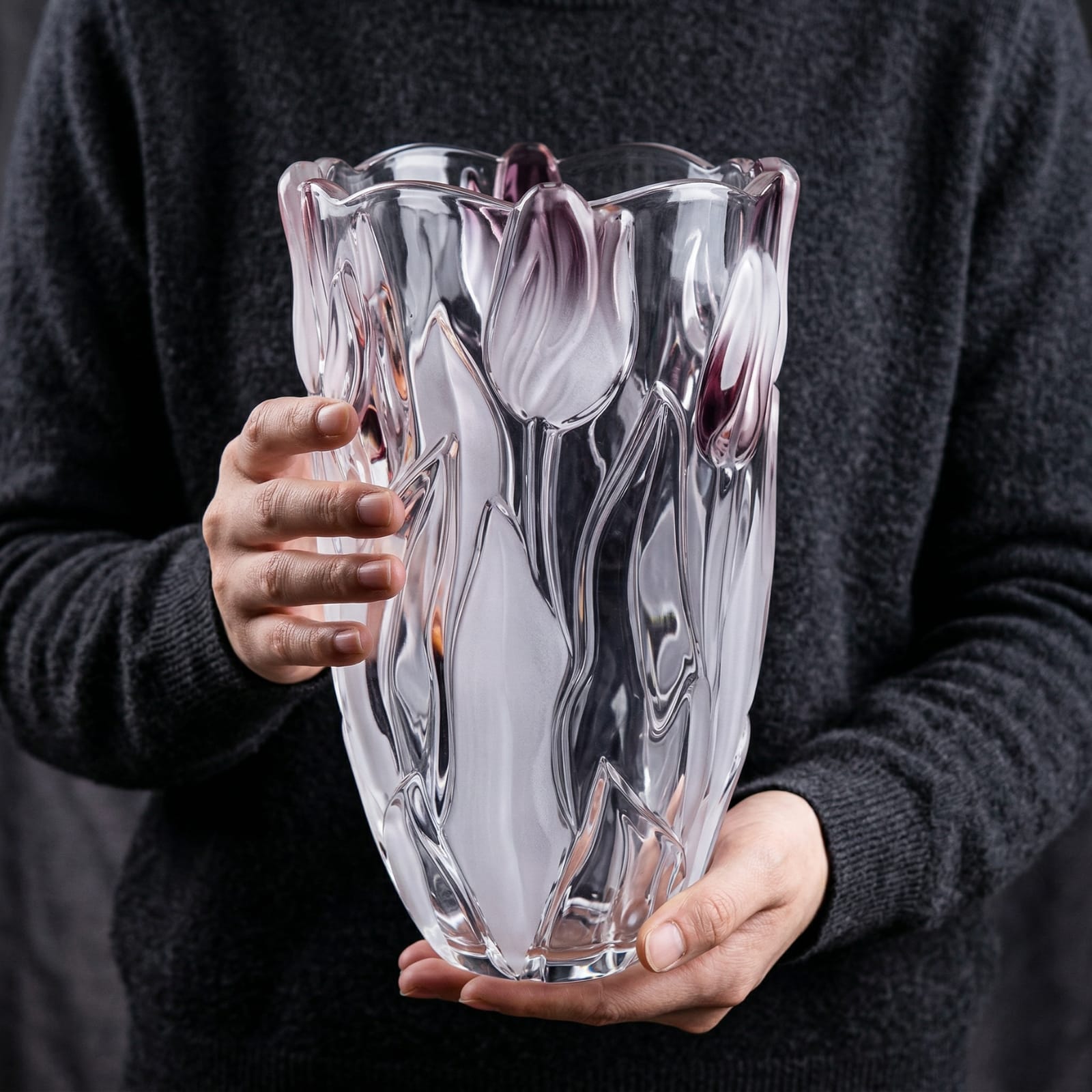 Grand vase en verre de décoration Image