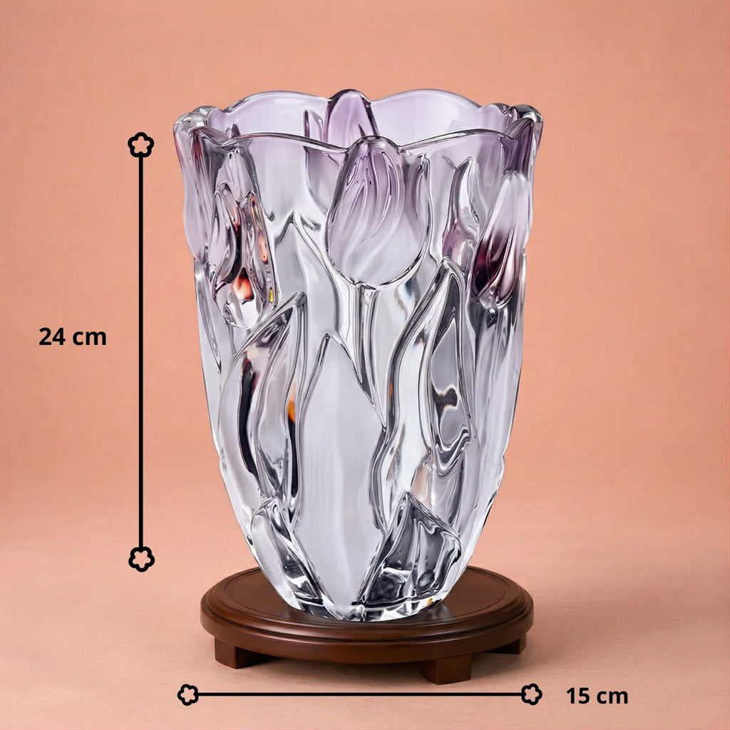 Grand vase en verre de décoration