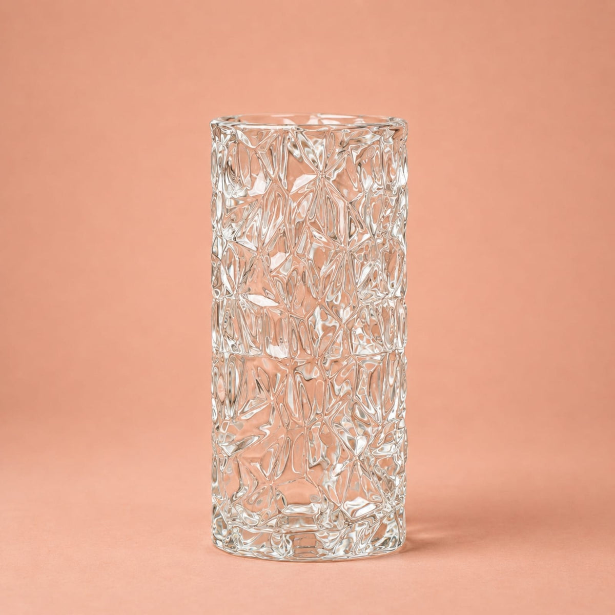 Mini vase en verre transparent motif glacier