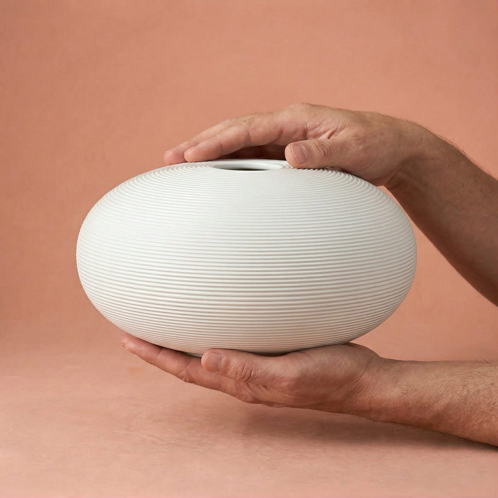 Petit vase blanc en céramique