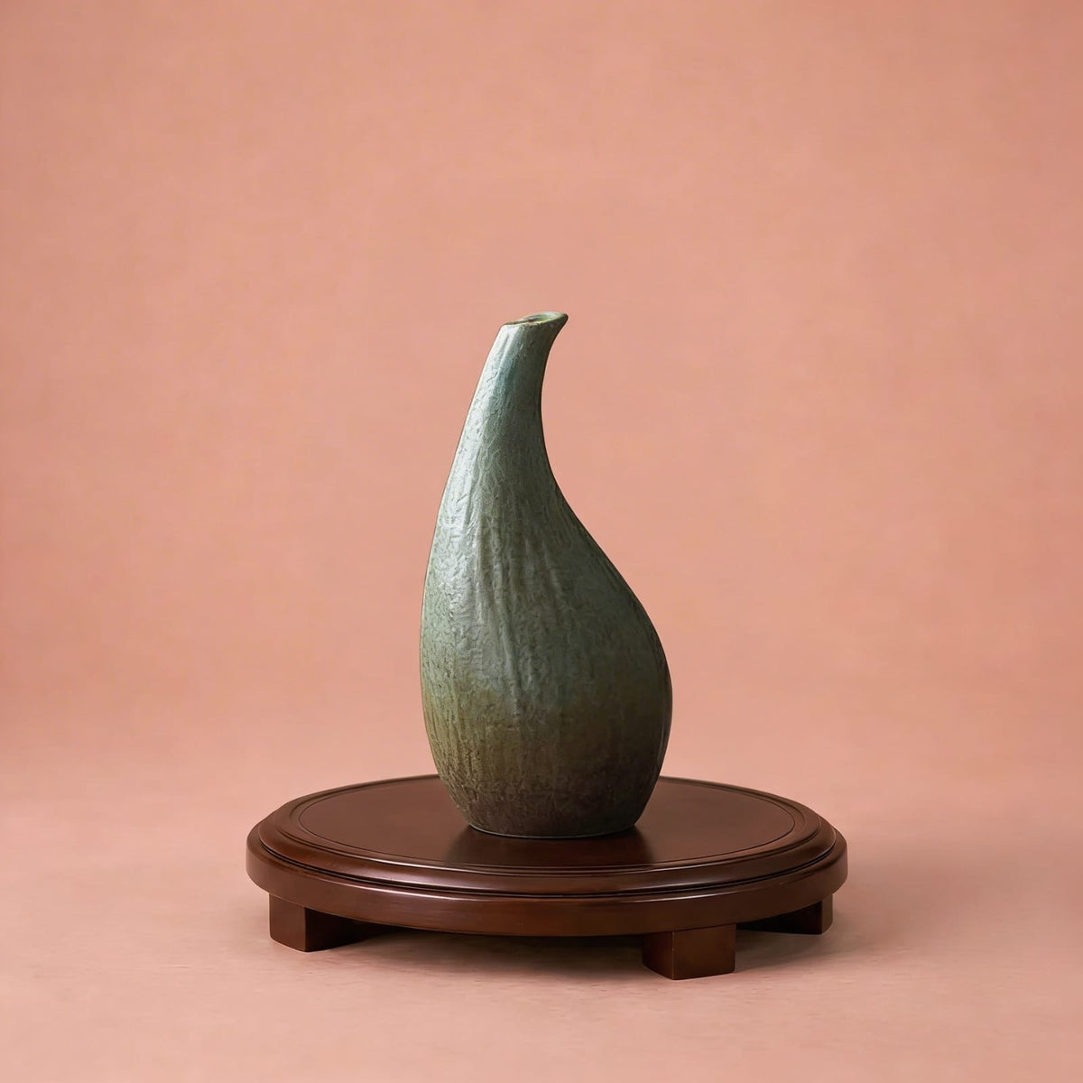 Petit vase de plante vert en céramique