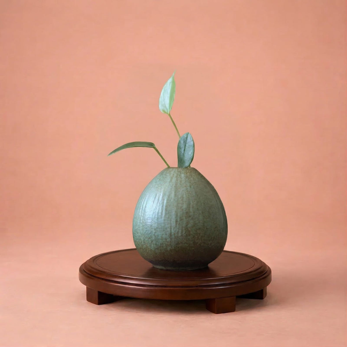Petit vase de plante vert en céramique