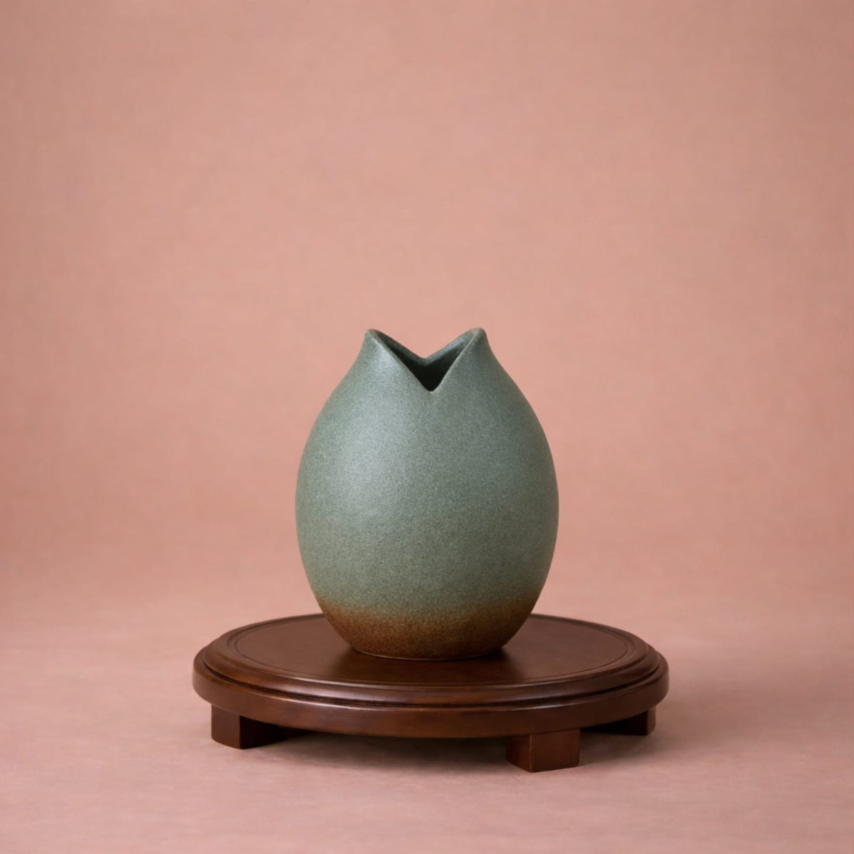 Petit vase de plante vert en céramique