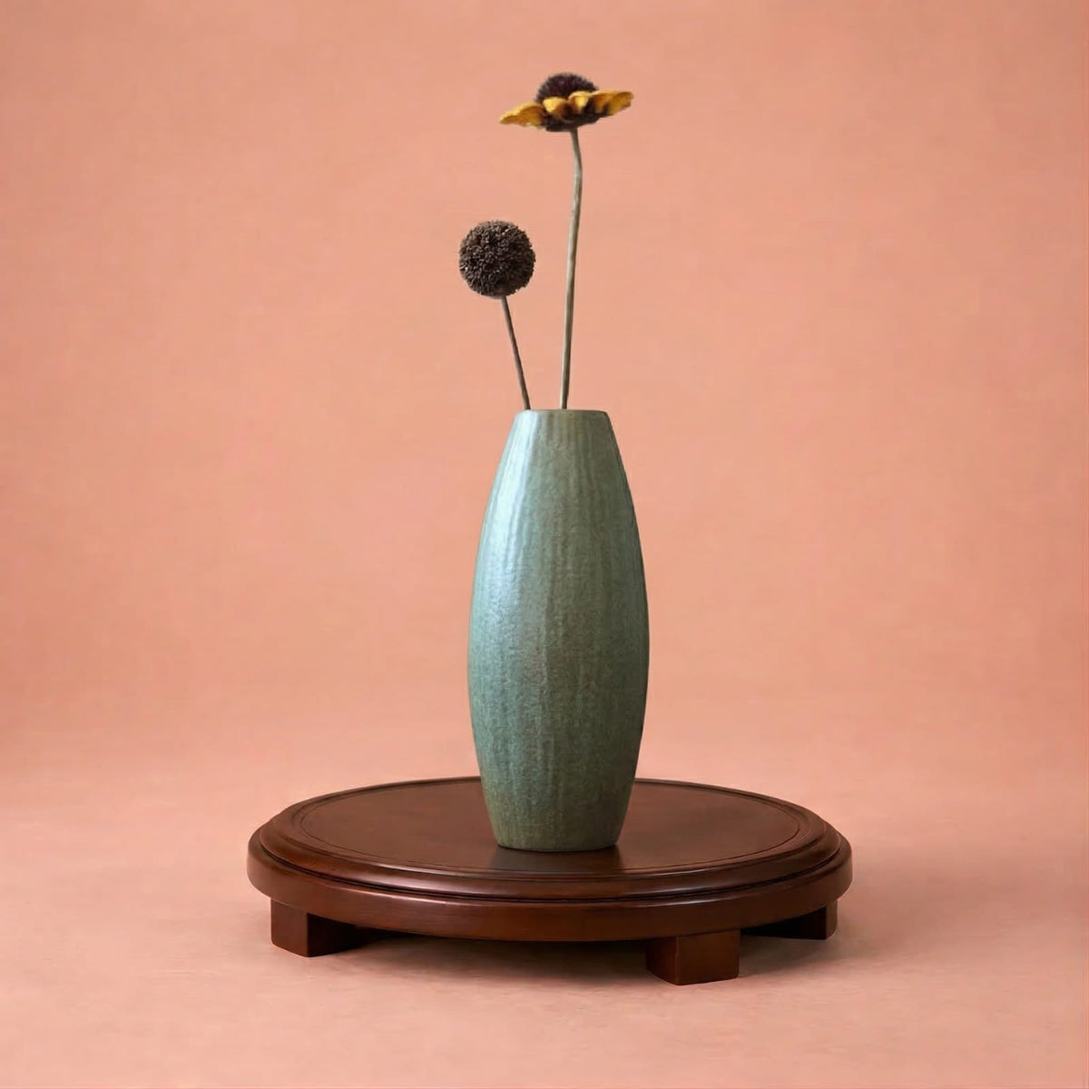 Petit vase de plante vert en céramique