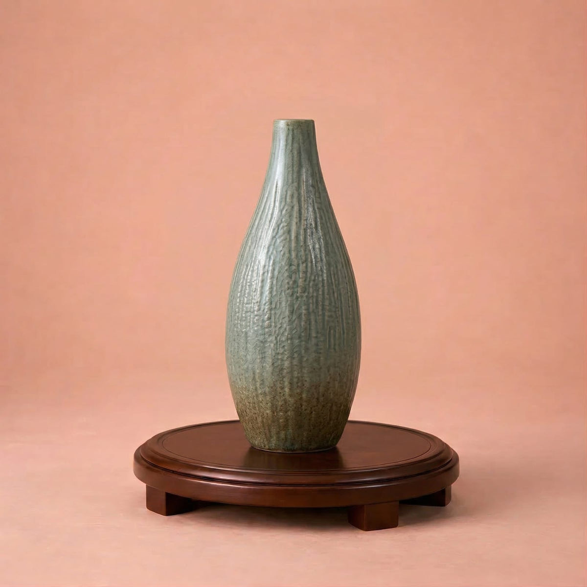 Petit vase de plante vert en céramique