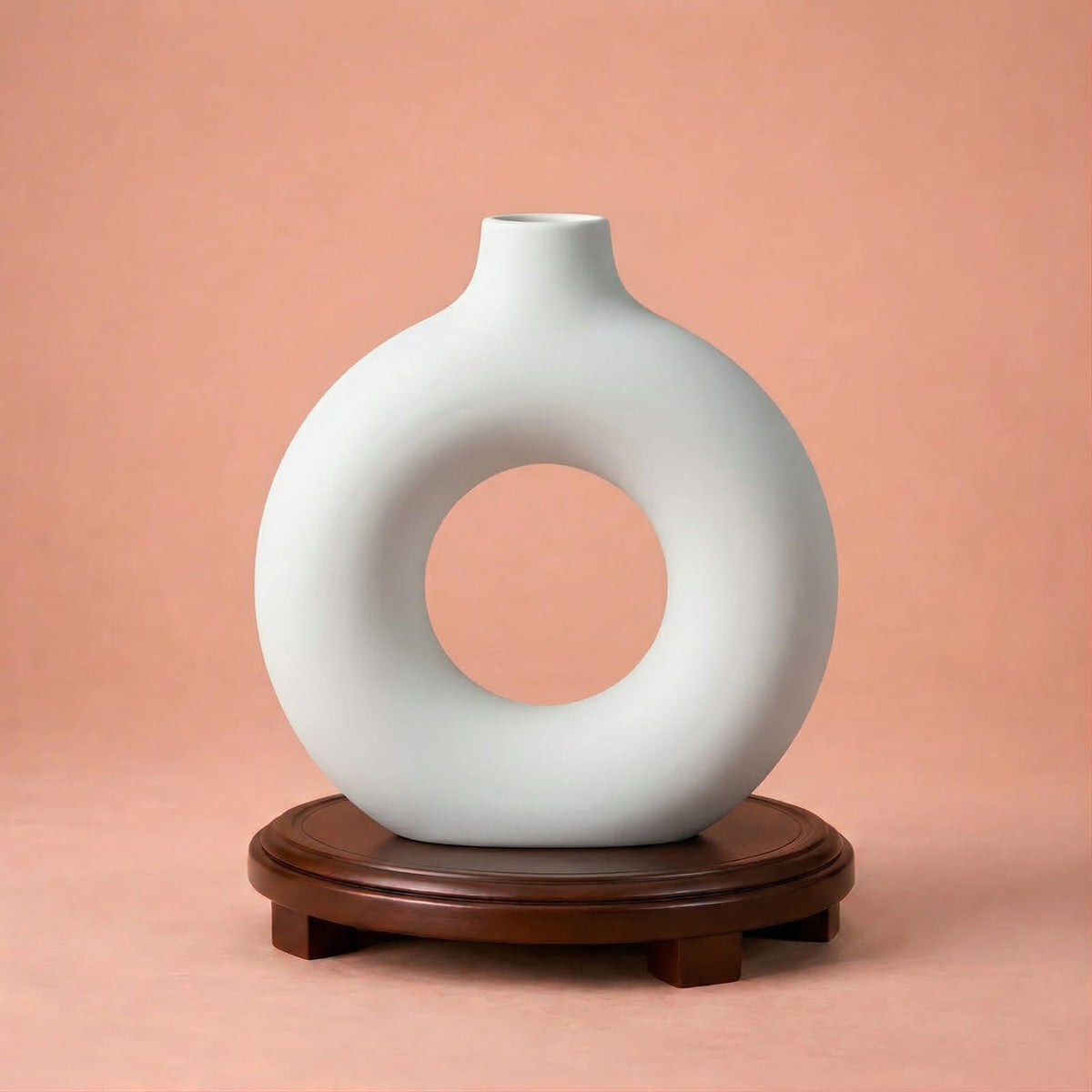 Petit vase déco de table blanc