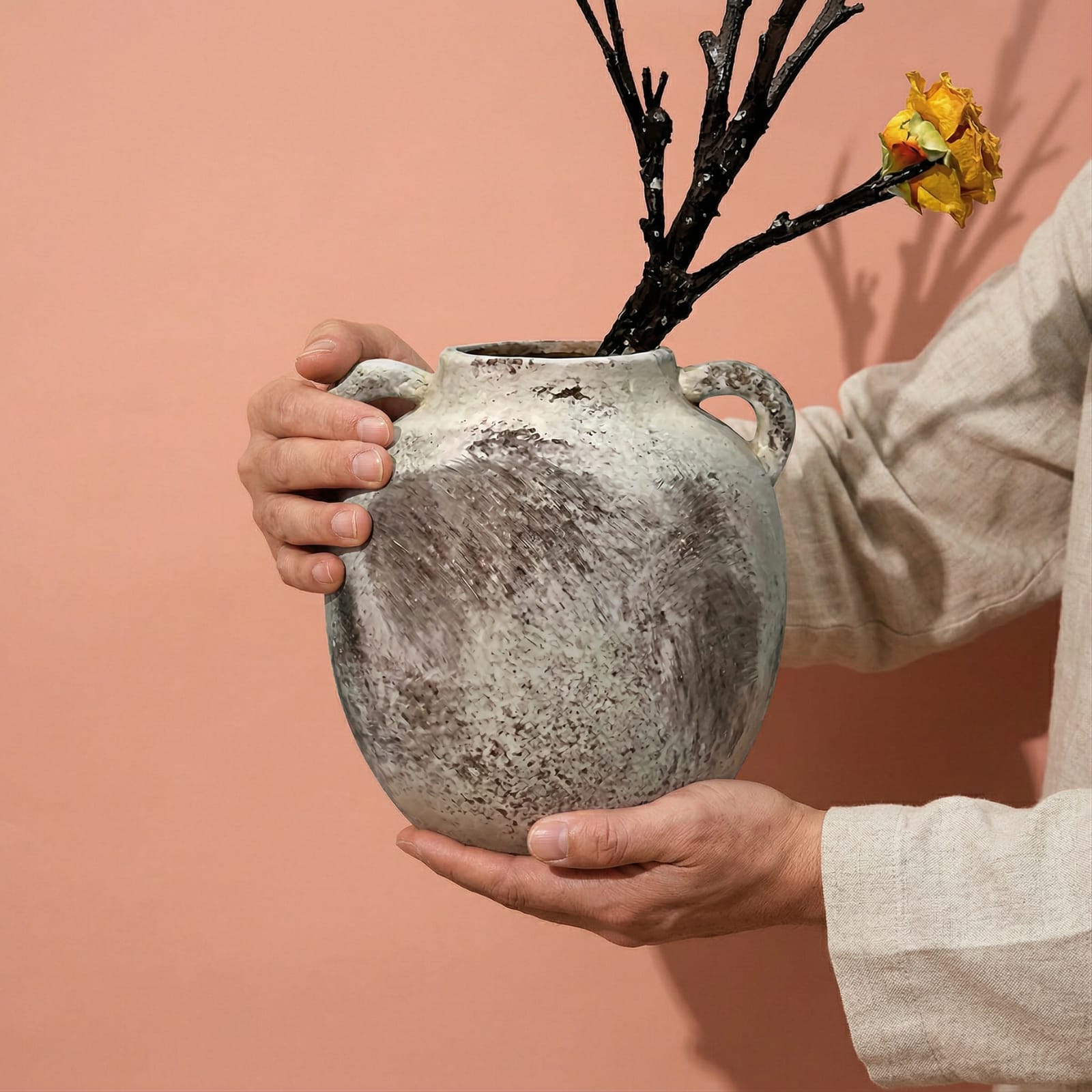 Petit vase en céramique rétro Wabi Sabi Image