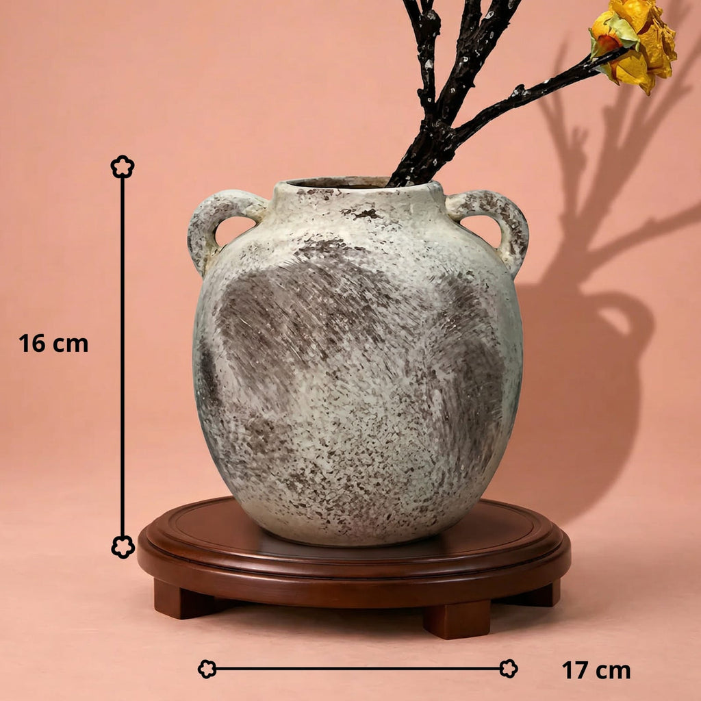 Petit vase en céramique rétro Wabi Sabi