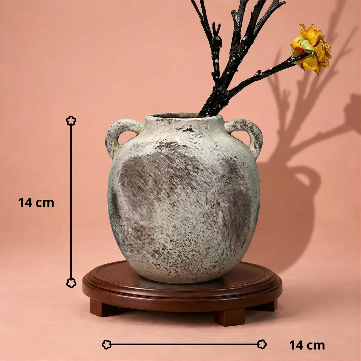 Petit vase en céramique rétro Wabi Sabi