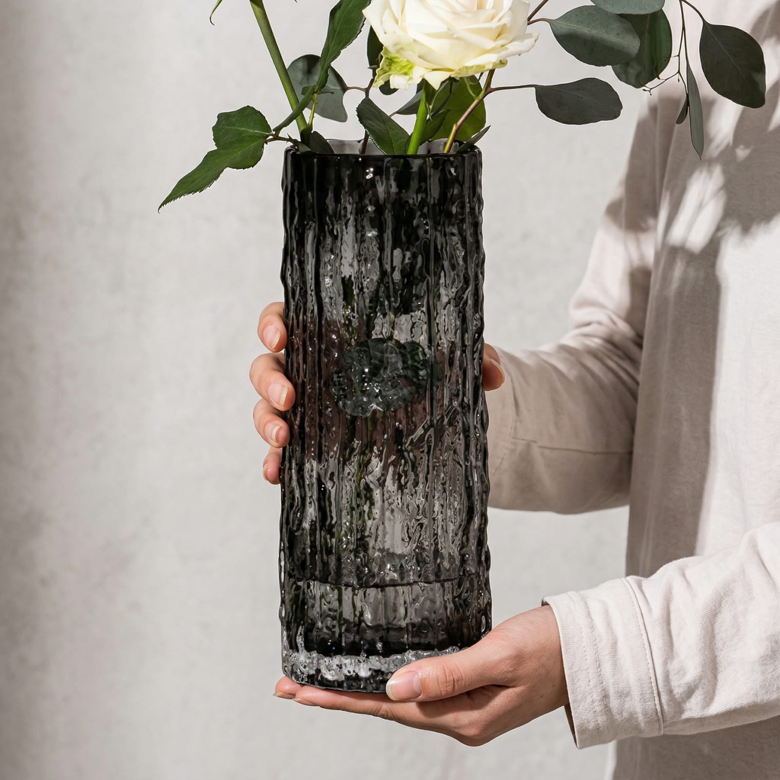 Petit vase en verre transparent Image