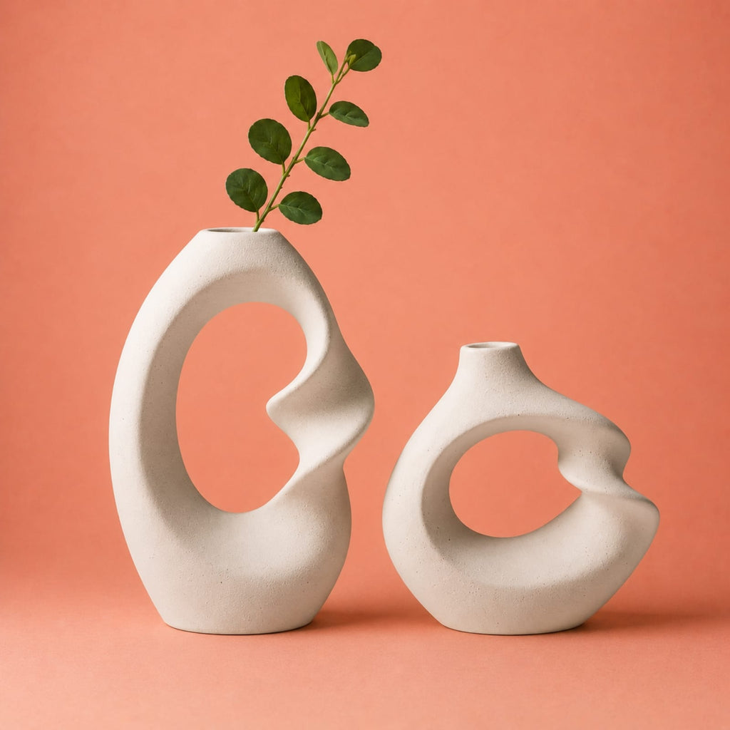 Set de Vases Abstraits en Céramique Mate | La Galerie du Vase