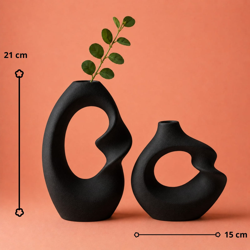 Set de Vases Abstraits en Céramique Mate | La Galerie du Vase