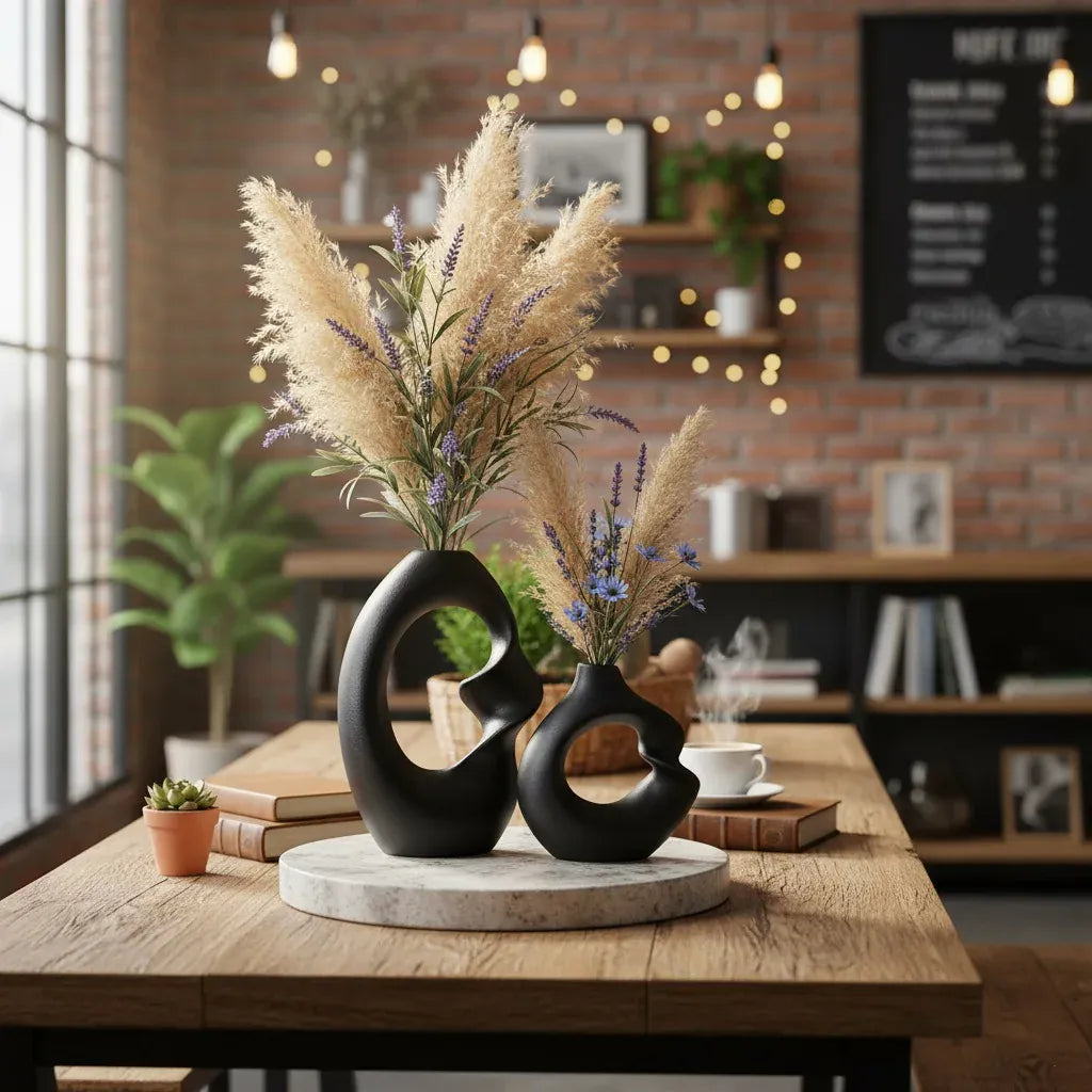 Set de Vases Abstraits en Céramique Mate | La Galerie du Vase
