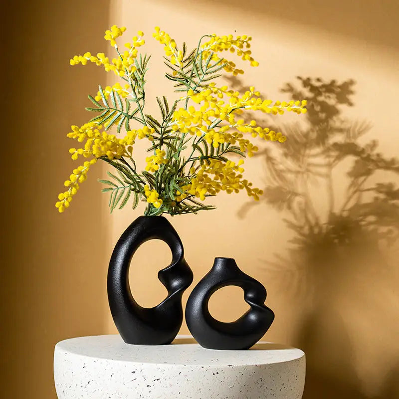 Set de Vases Abstraits en Céramique Mate | La Galerie du Vase