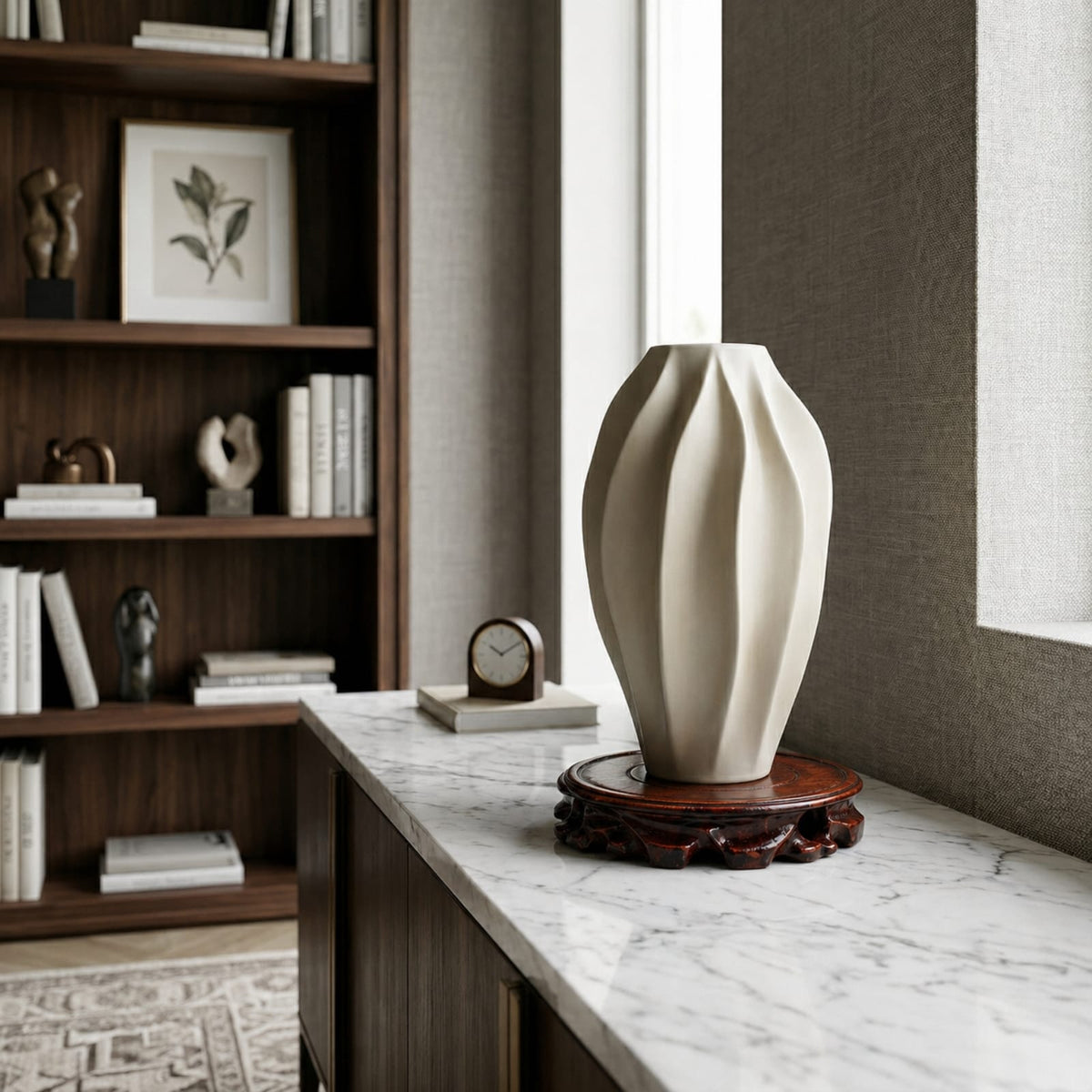 Socle en bois naturel
