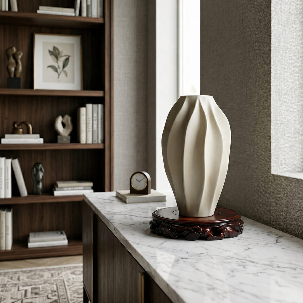 Socle en bois naturel