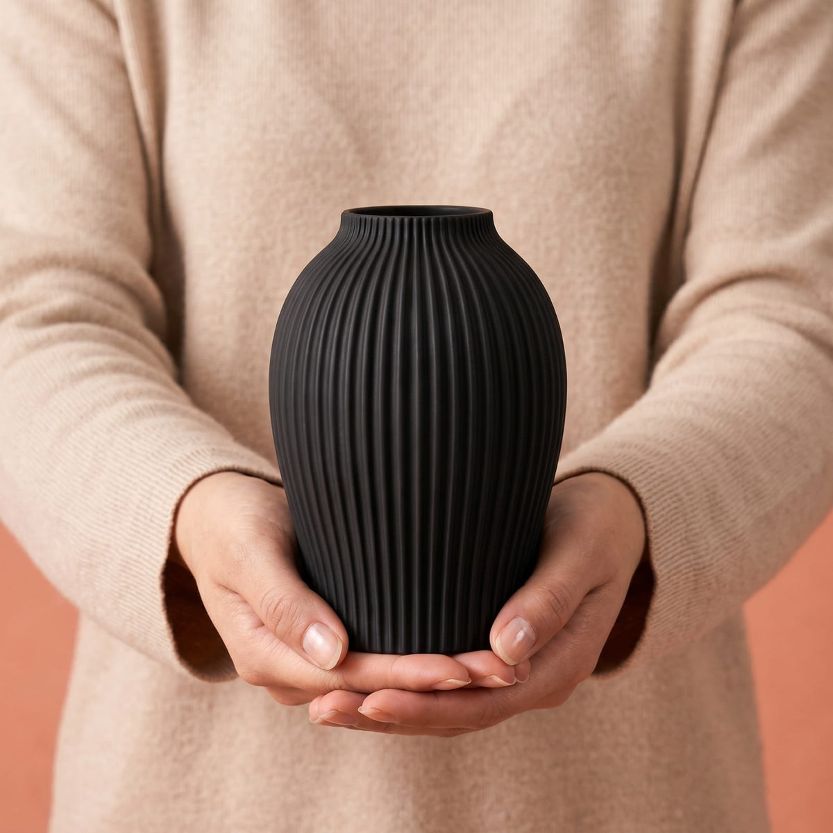 Trio de vases design texturés