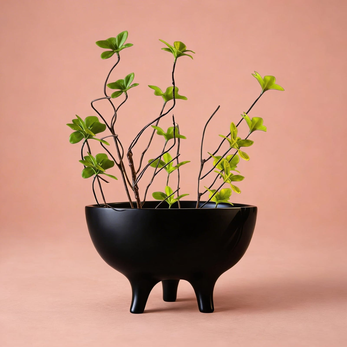 Vase à fleurs en céramique tripode | Pot décoratif moderne