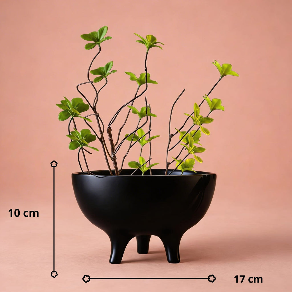 Vase à fleurs en céramique tripode | Pot décoratif moderne