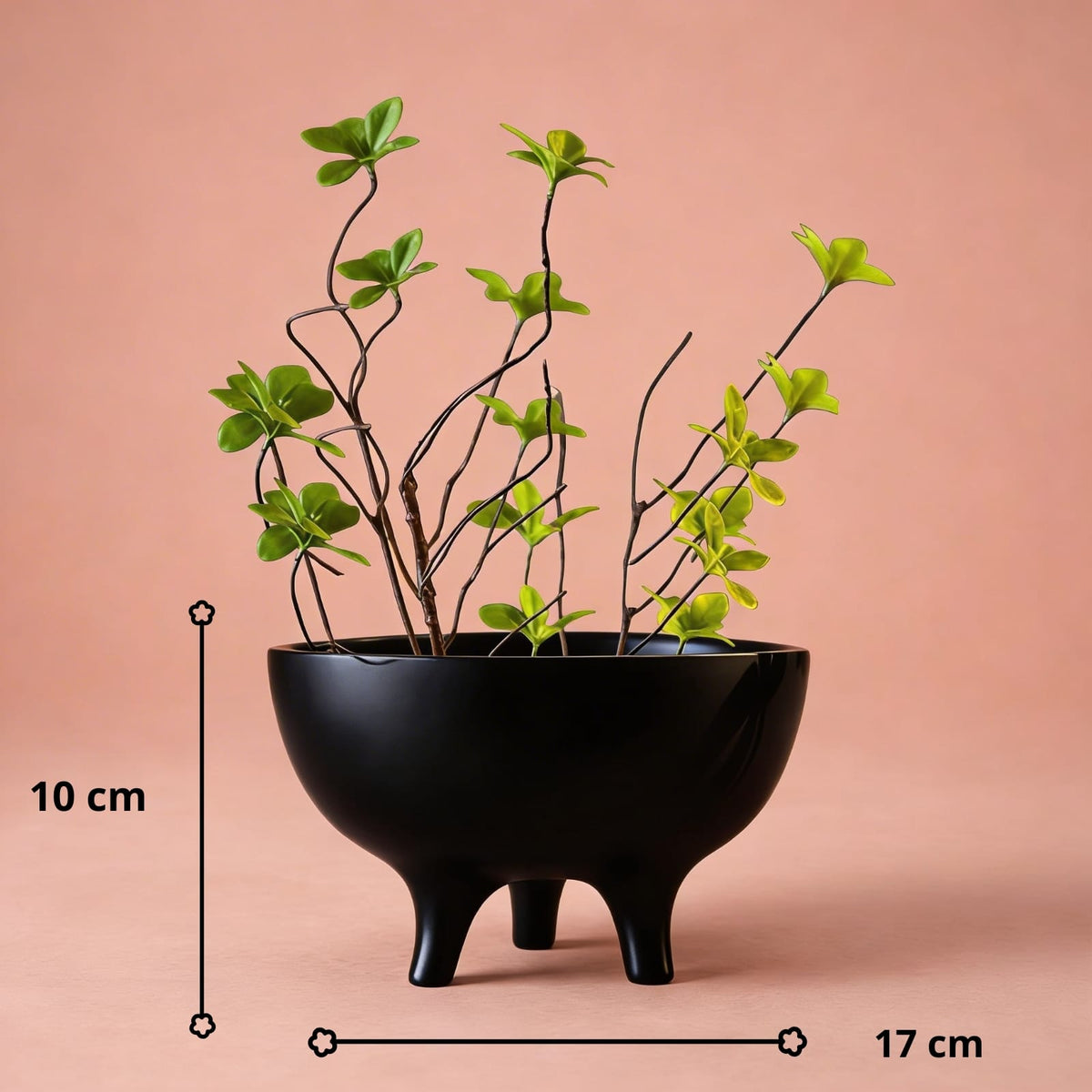 Vase à fleurs en céramique tripode | Pot décoratif moderne