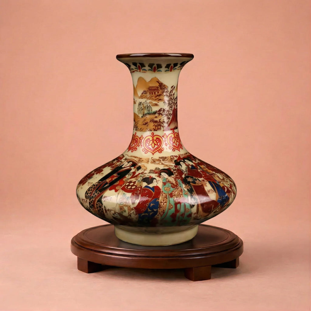 Vase ancien chinois en porcelaine peinte
