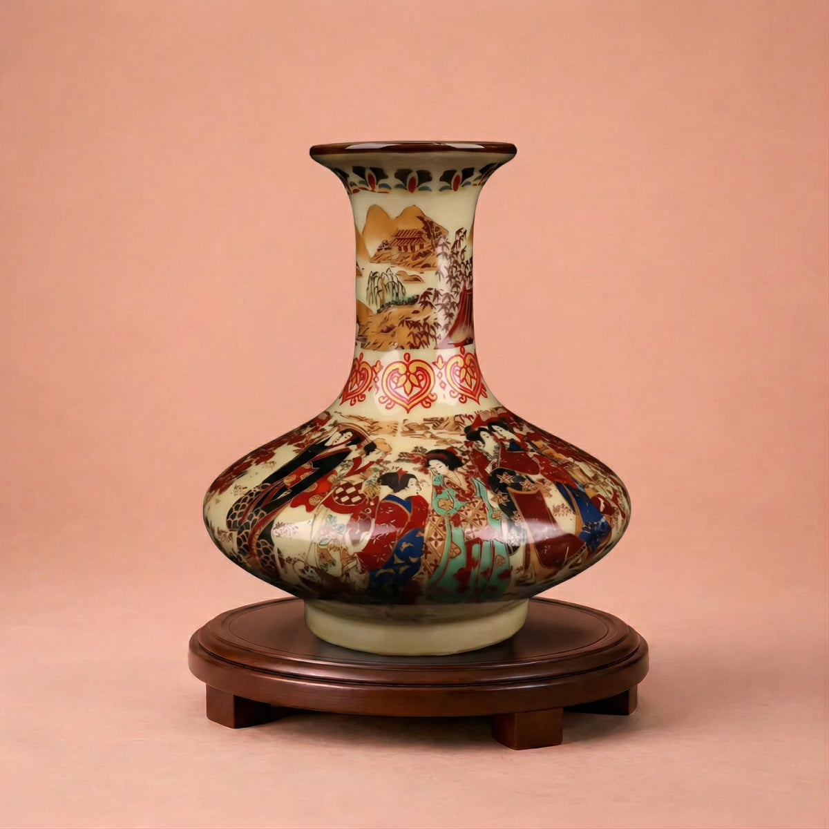 Vase ancien chinois en porcelaine peinte