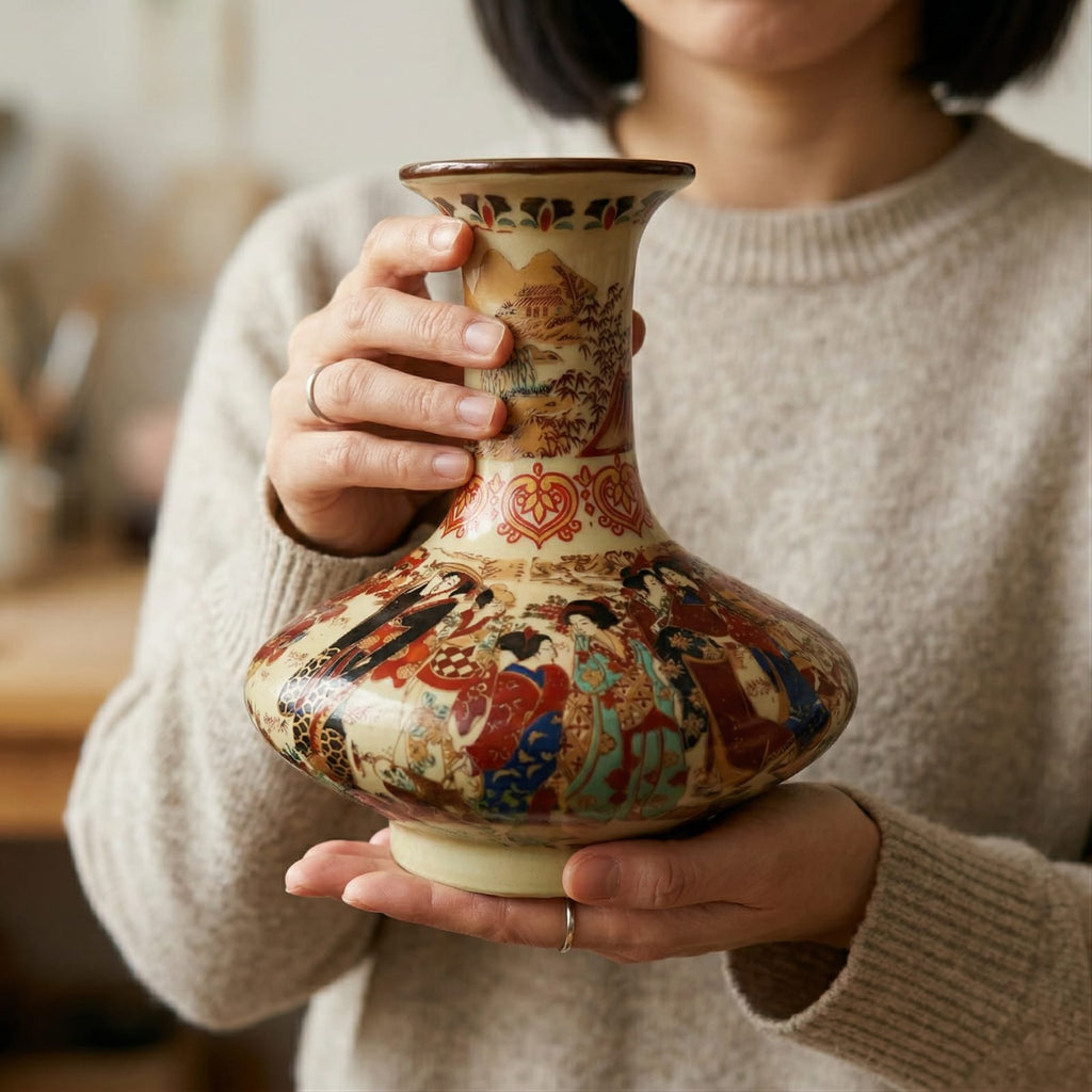 Vase ancien chinois en porcelaine peinte