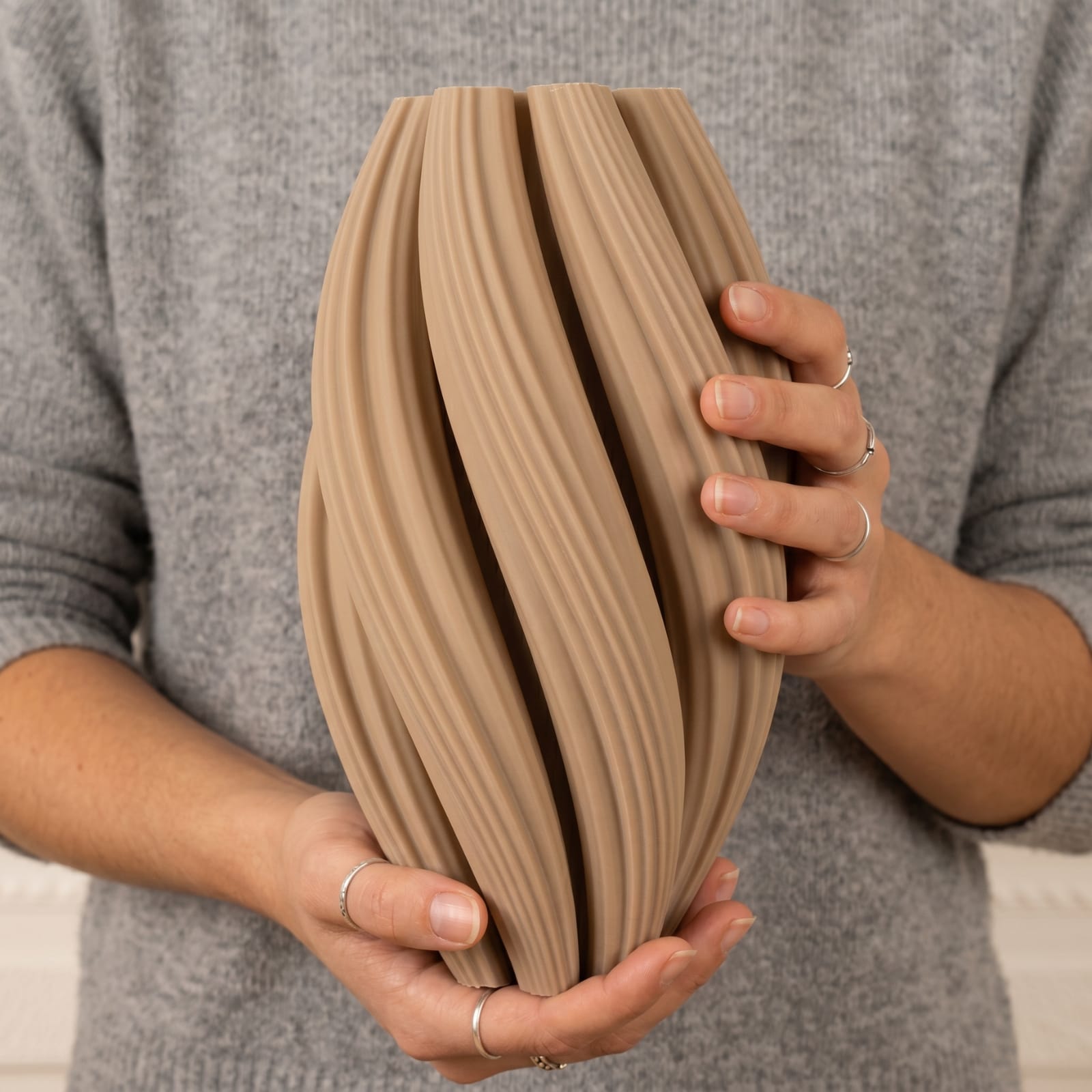 Vase Beige Wabi-Sabi Ondulé | La Galerie du Vase Image