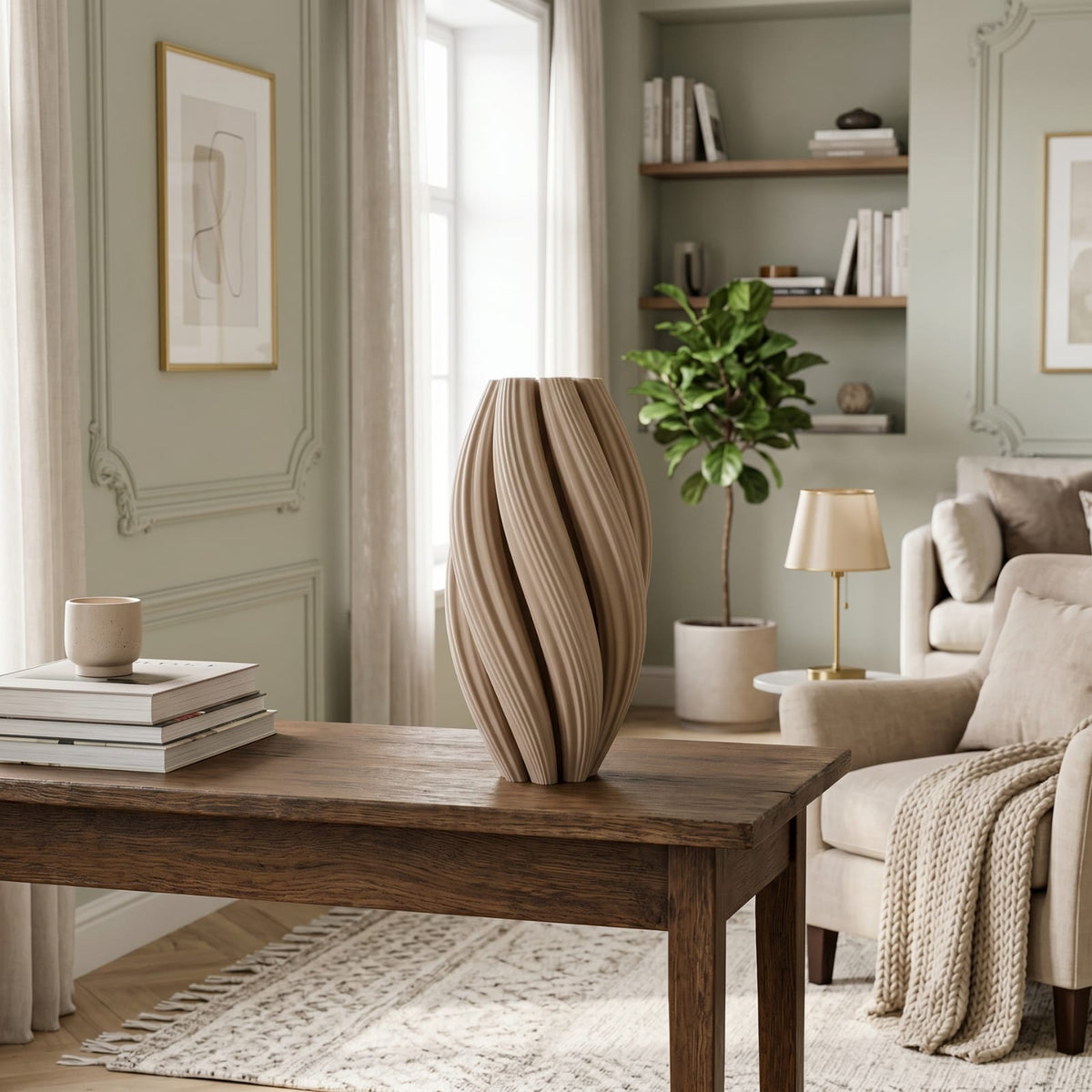 Vase Beige Wabi-Sabi Ondulé | La Galerie du Vase