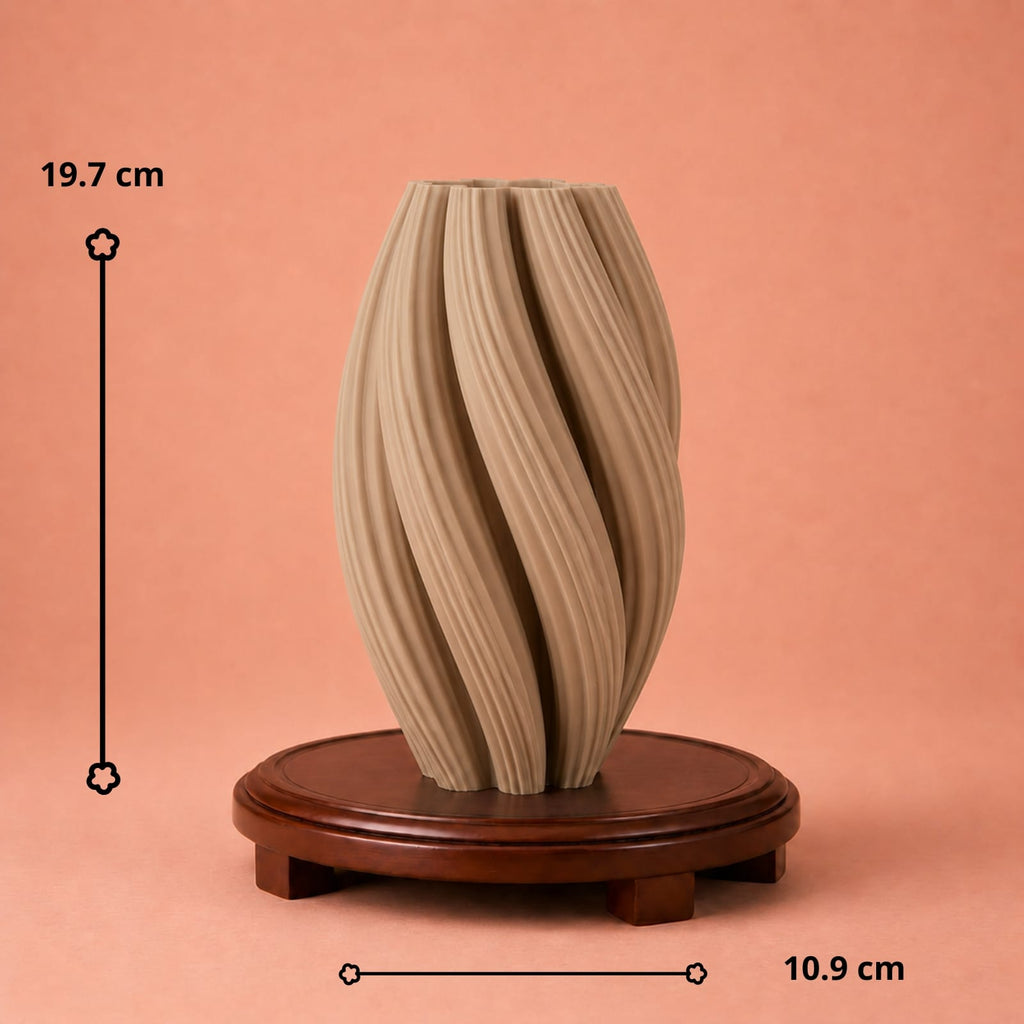 Vase Beige Wabi-Sabi Ondulé | La Galerie du Vase
