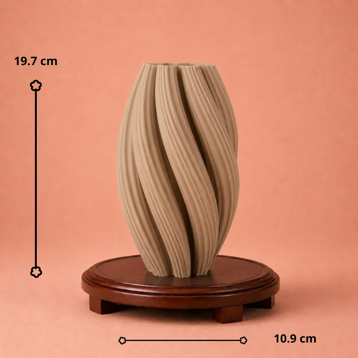 Vase Beige Wabi-Sabi Ondulé | La Galerie du Vase