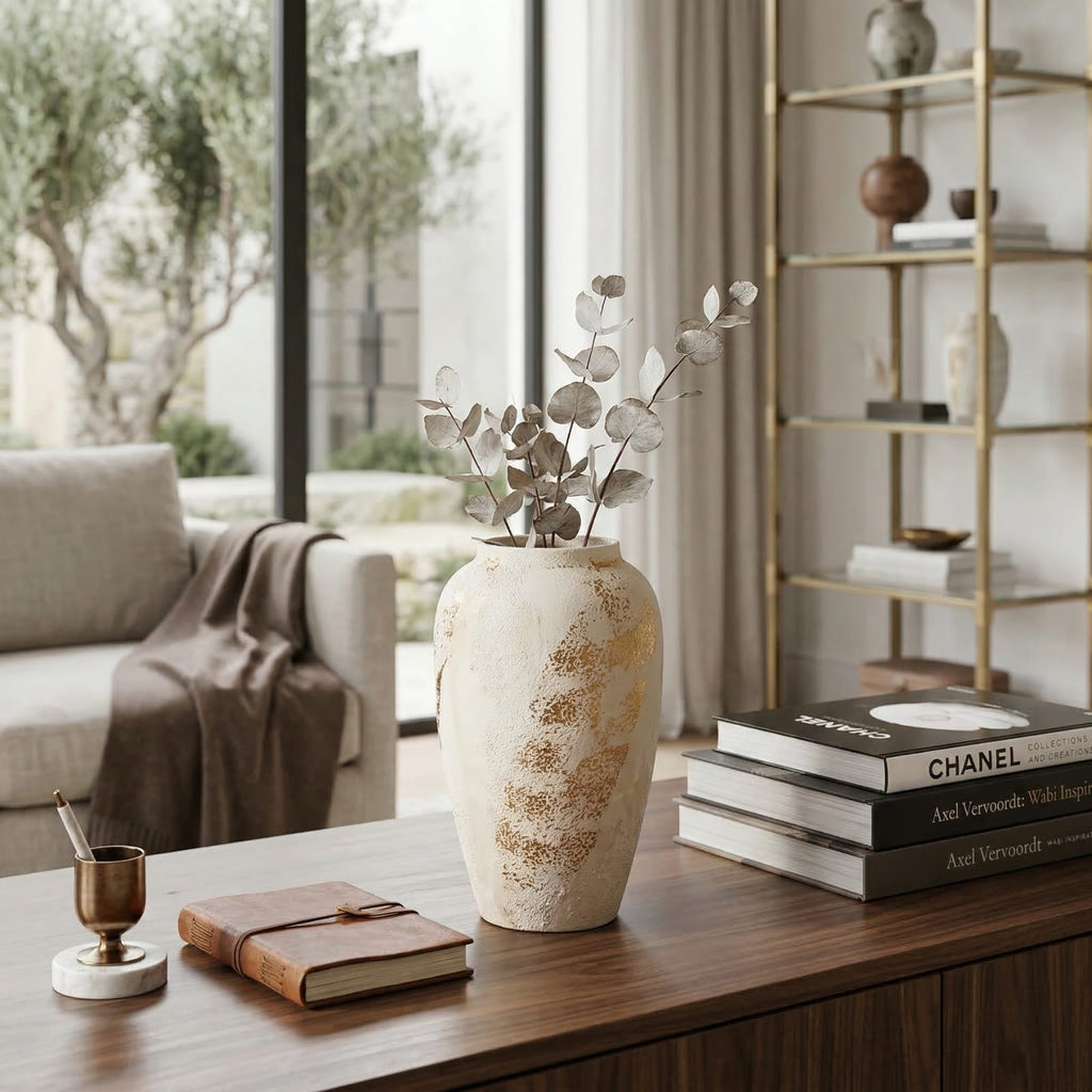 Vase blanc design en céramique