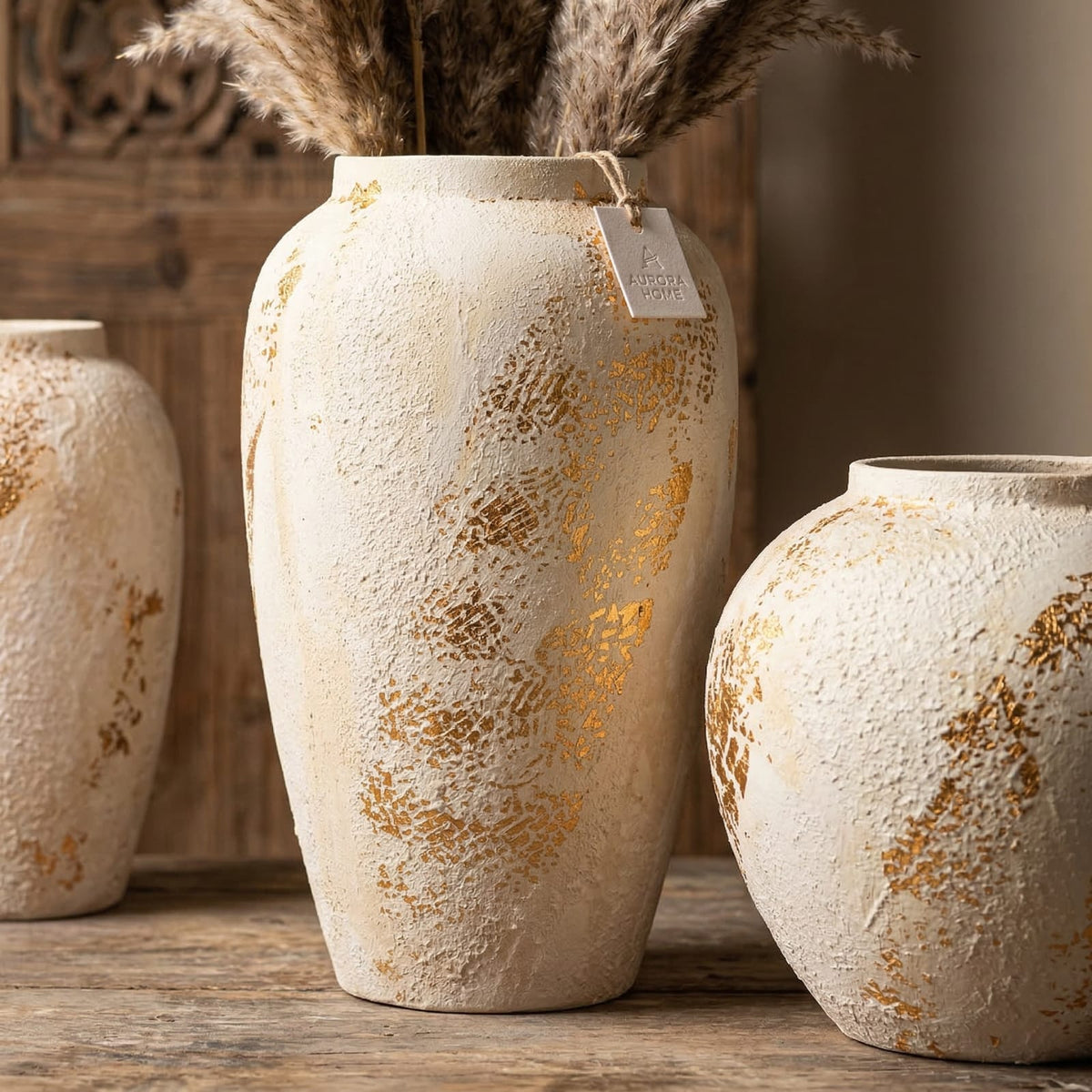 Vase blanc design en céramique