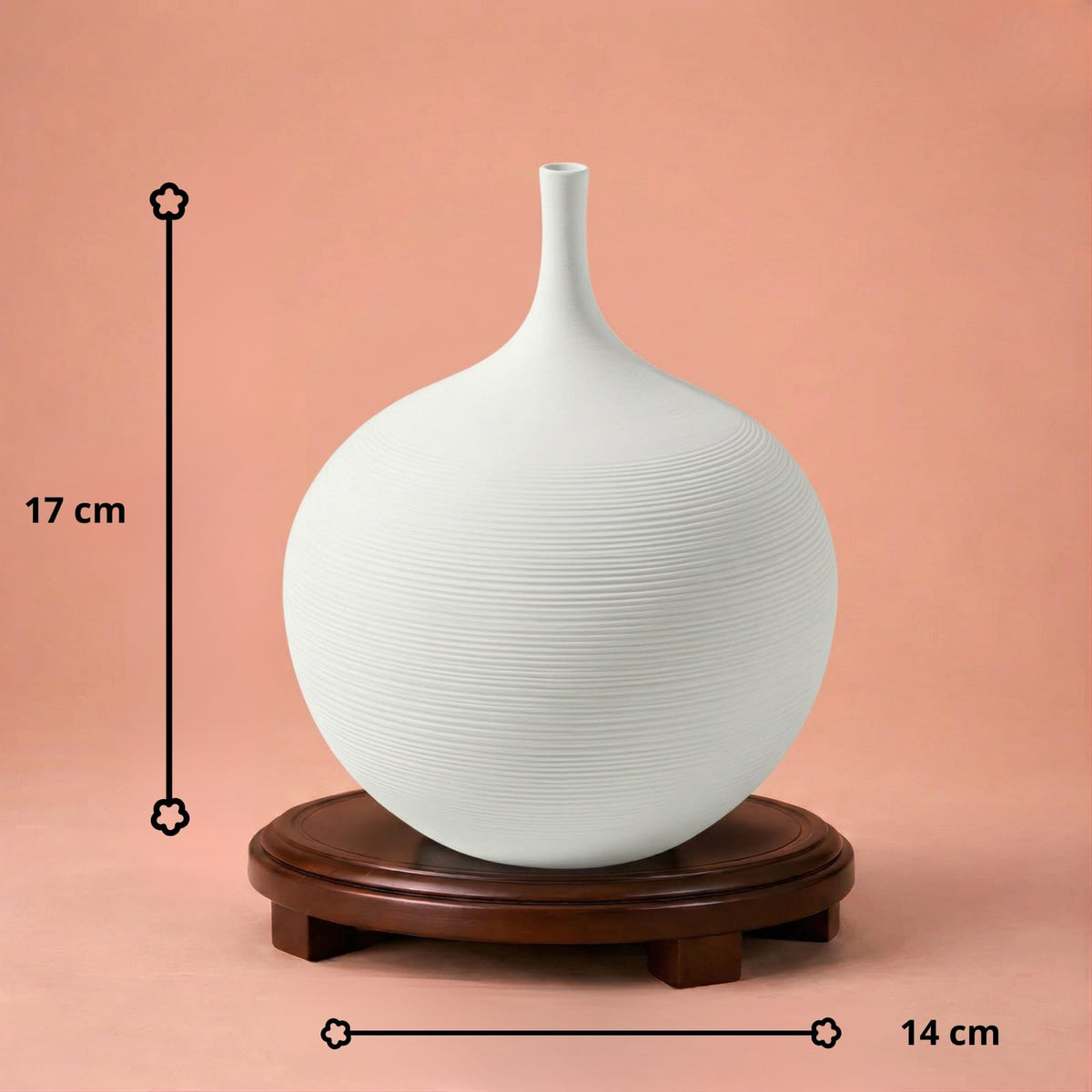 Vase blanc en céramique Art Zen