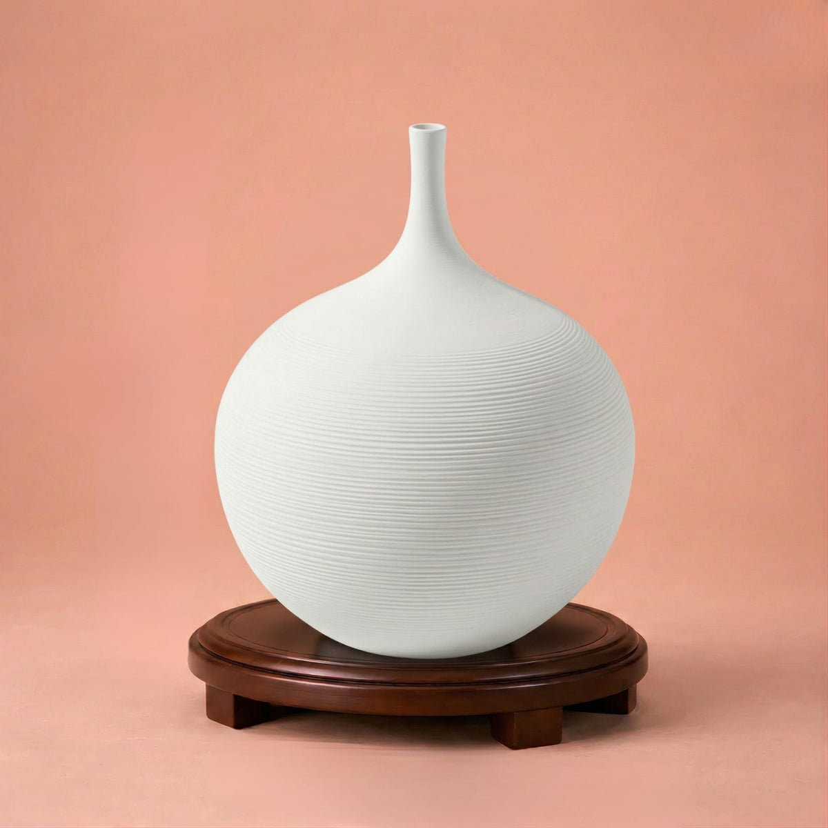 Vase blanc en céramique Art Zen