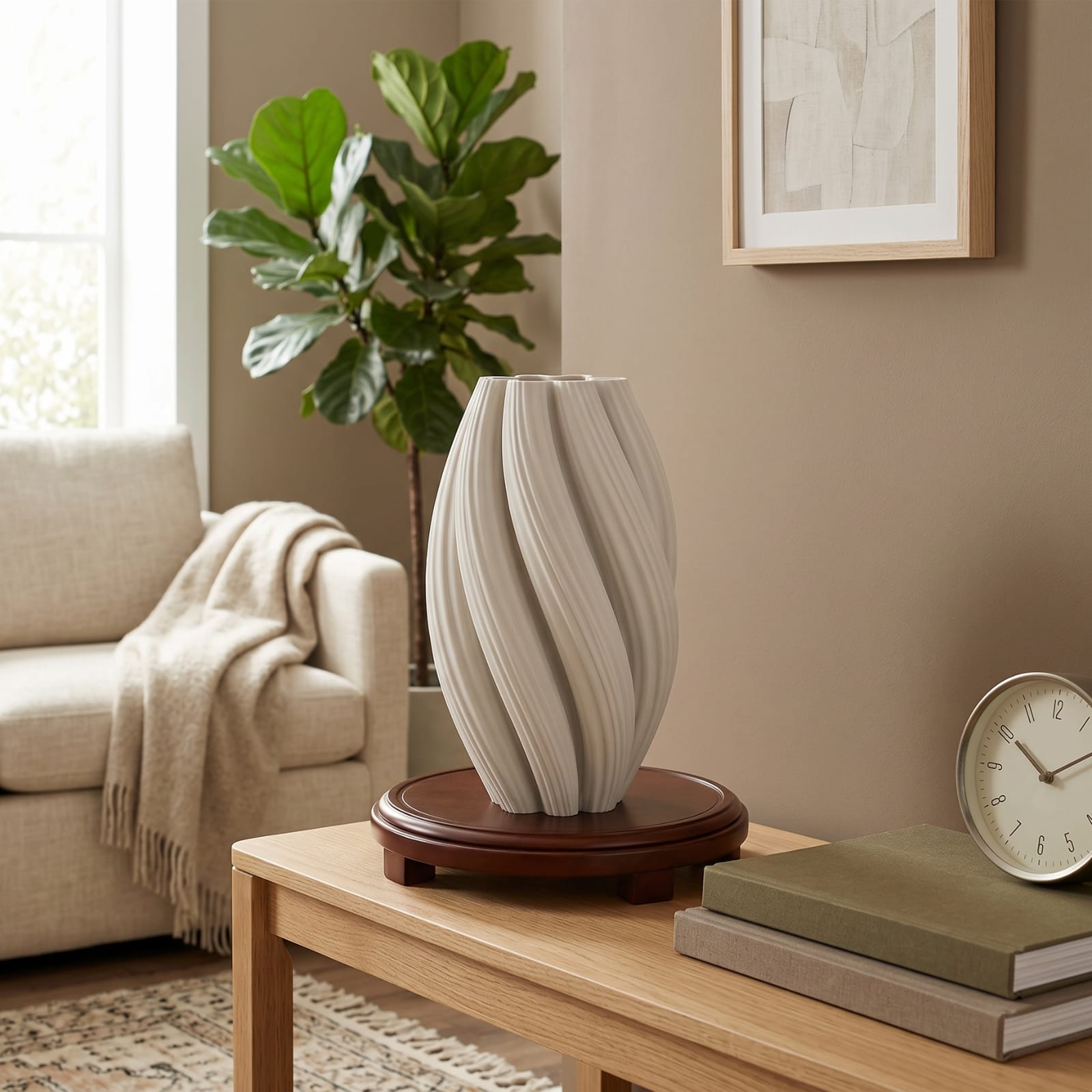 Vase Blanc Wabi-Sabi Ondulé | La Galerie du Vase Image