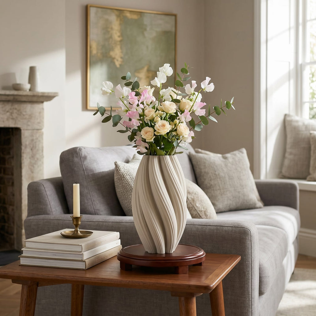 Vase Blanc Wabi-Sabi Ondulé | La Galerie du Vase