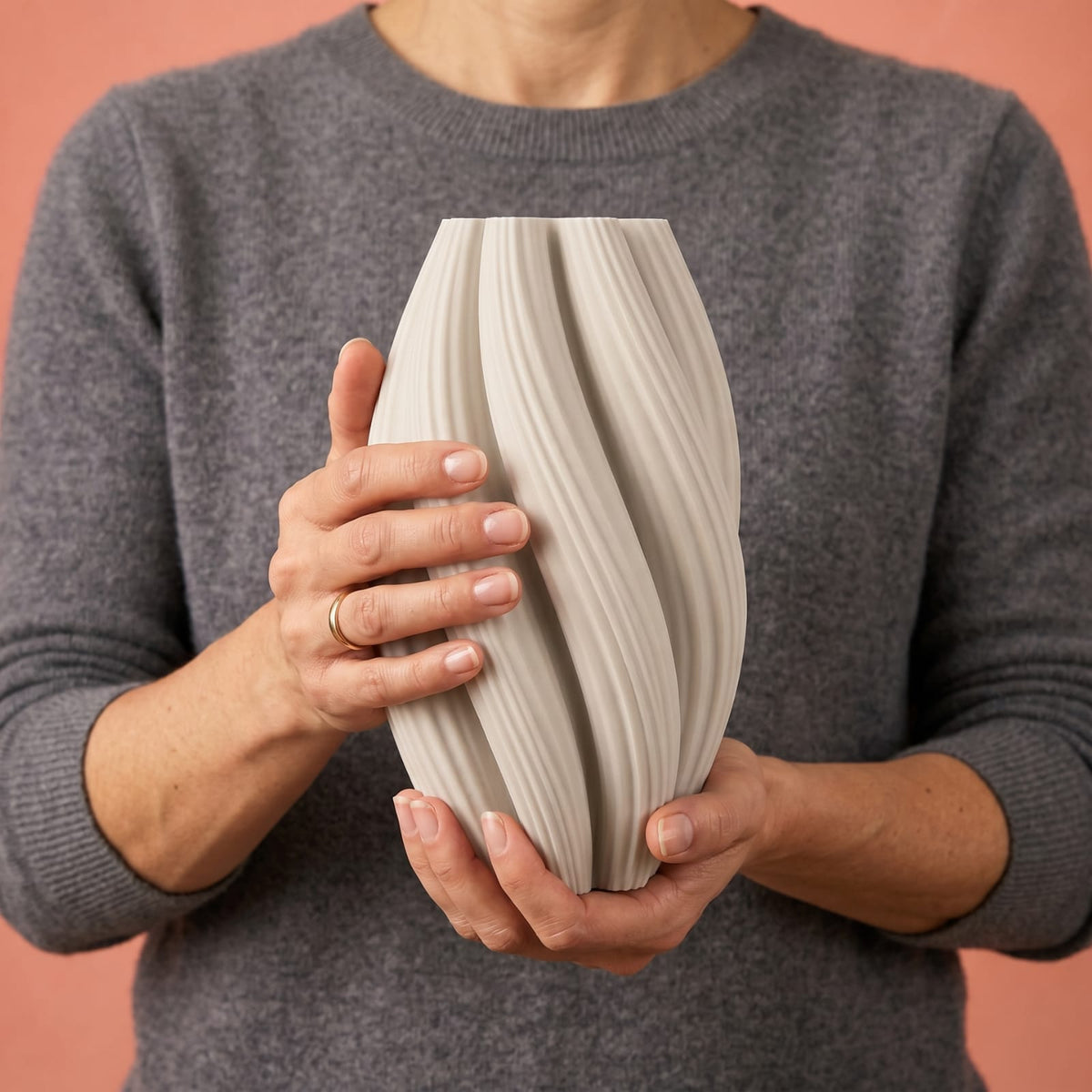 Vase Blanc Wabi-Sabi Ondulé | La Galerie du Vase