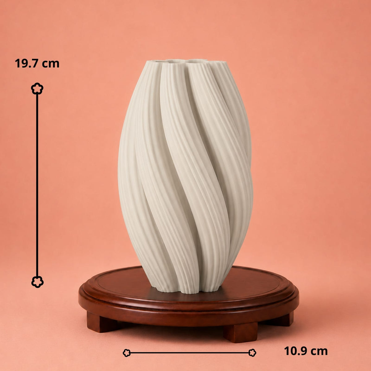 Vase Blanc Wabi-Sabi Ondulé | La Galerie du Vase