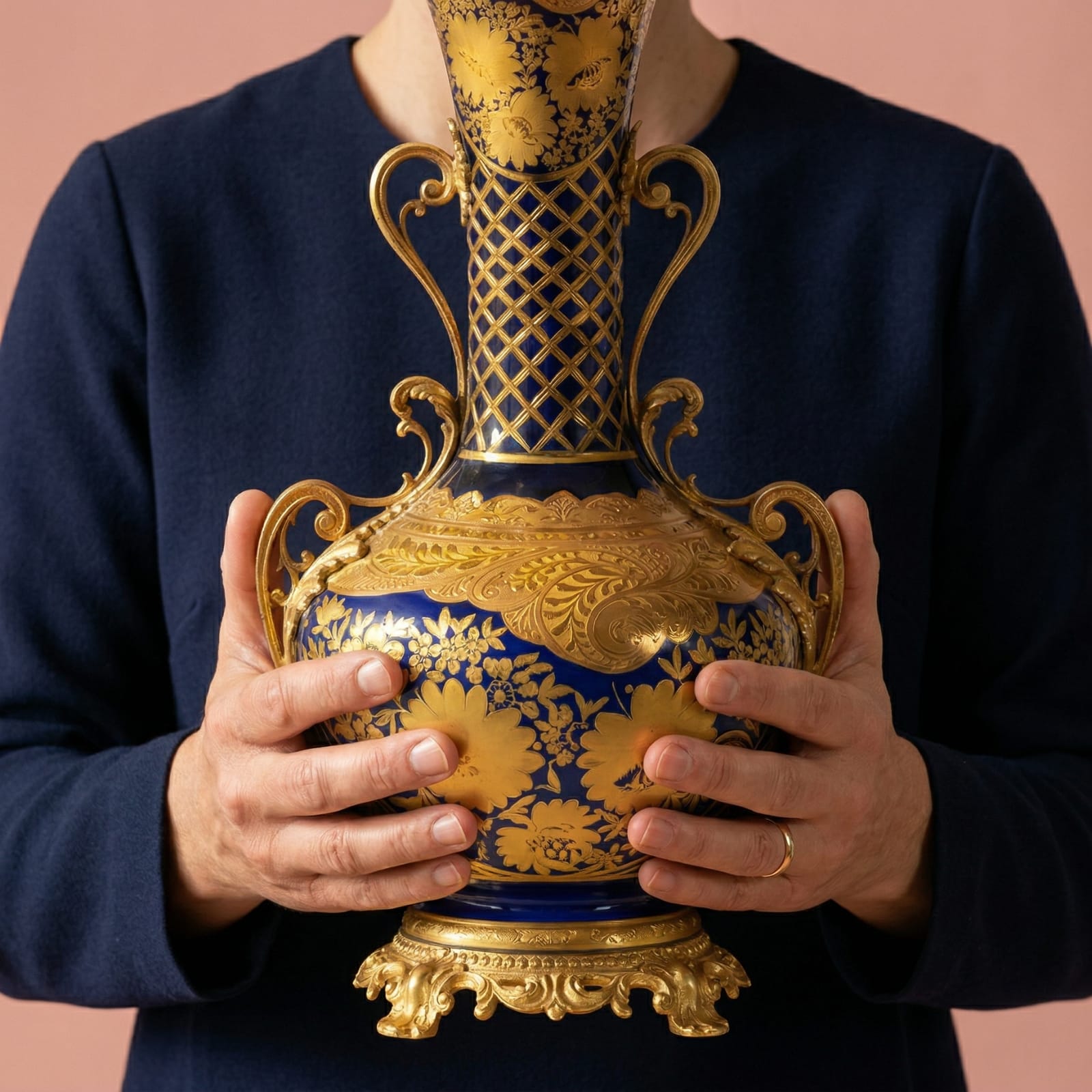 Vase chinois décoratif de luxe design haut de gamme Image