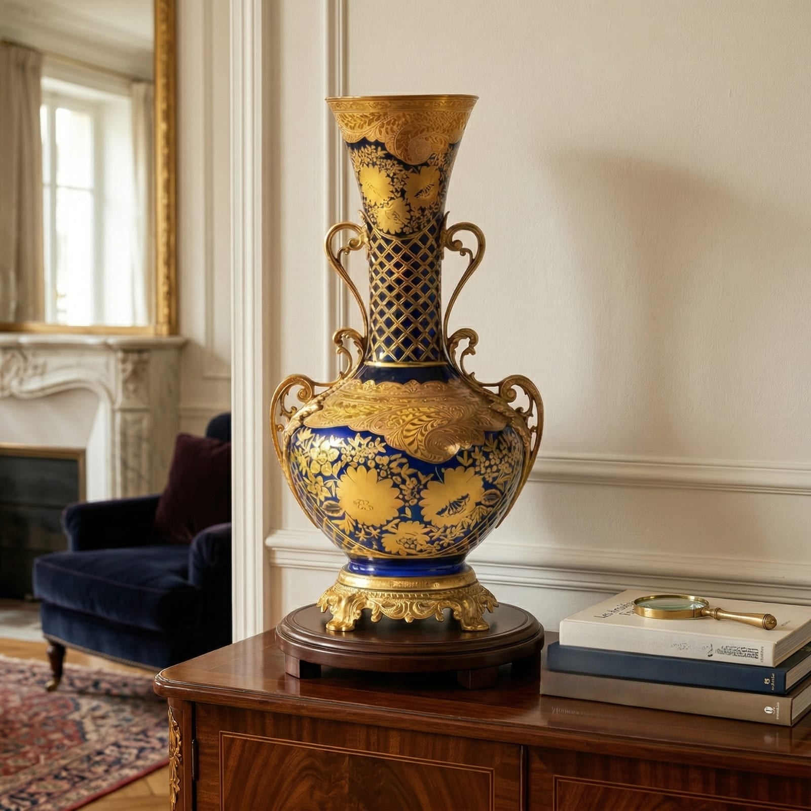 Vase chinois décoratif de luxe design haut de gamme Image