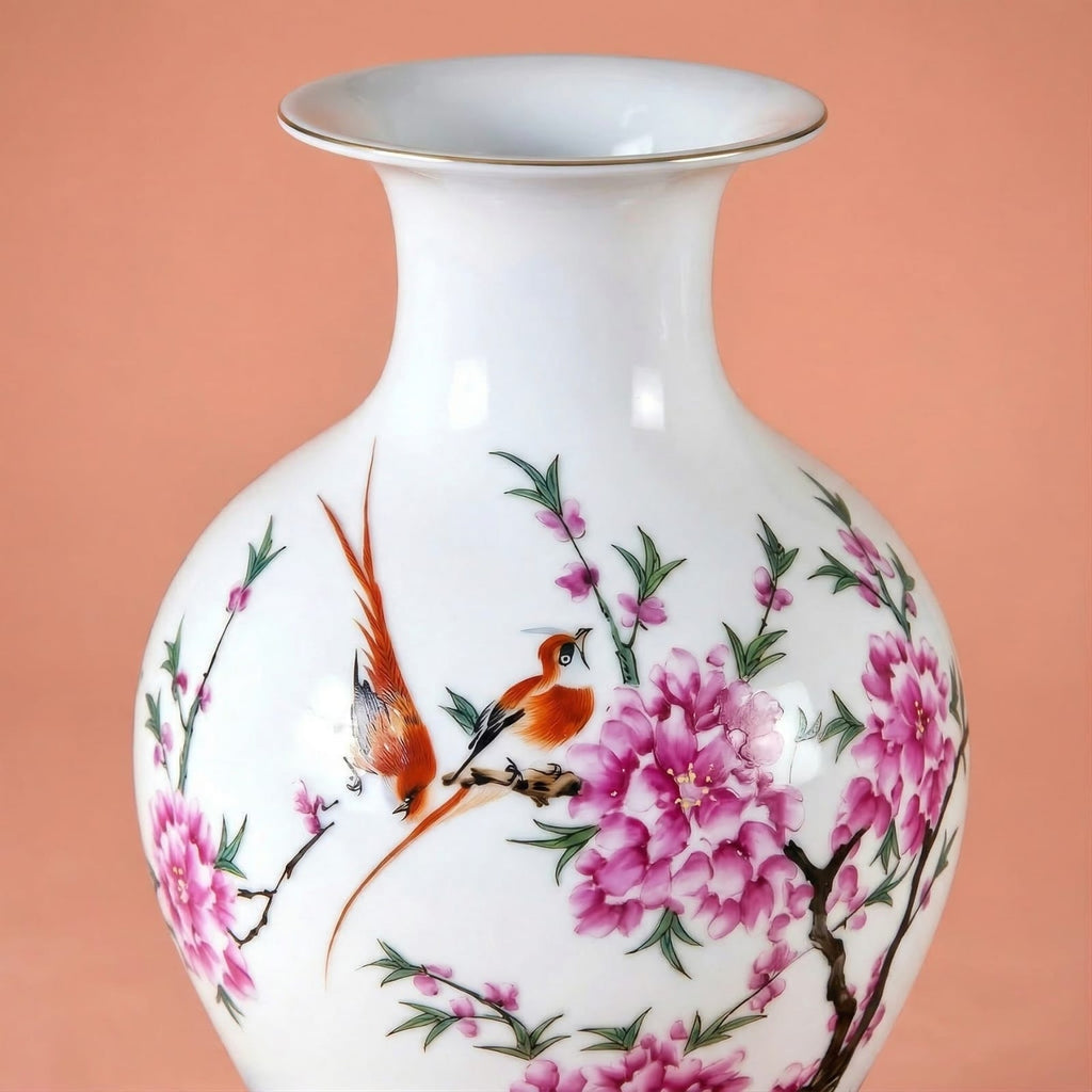 Vase chinois en porcelaine blanche